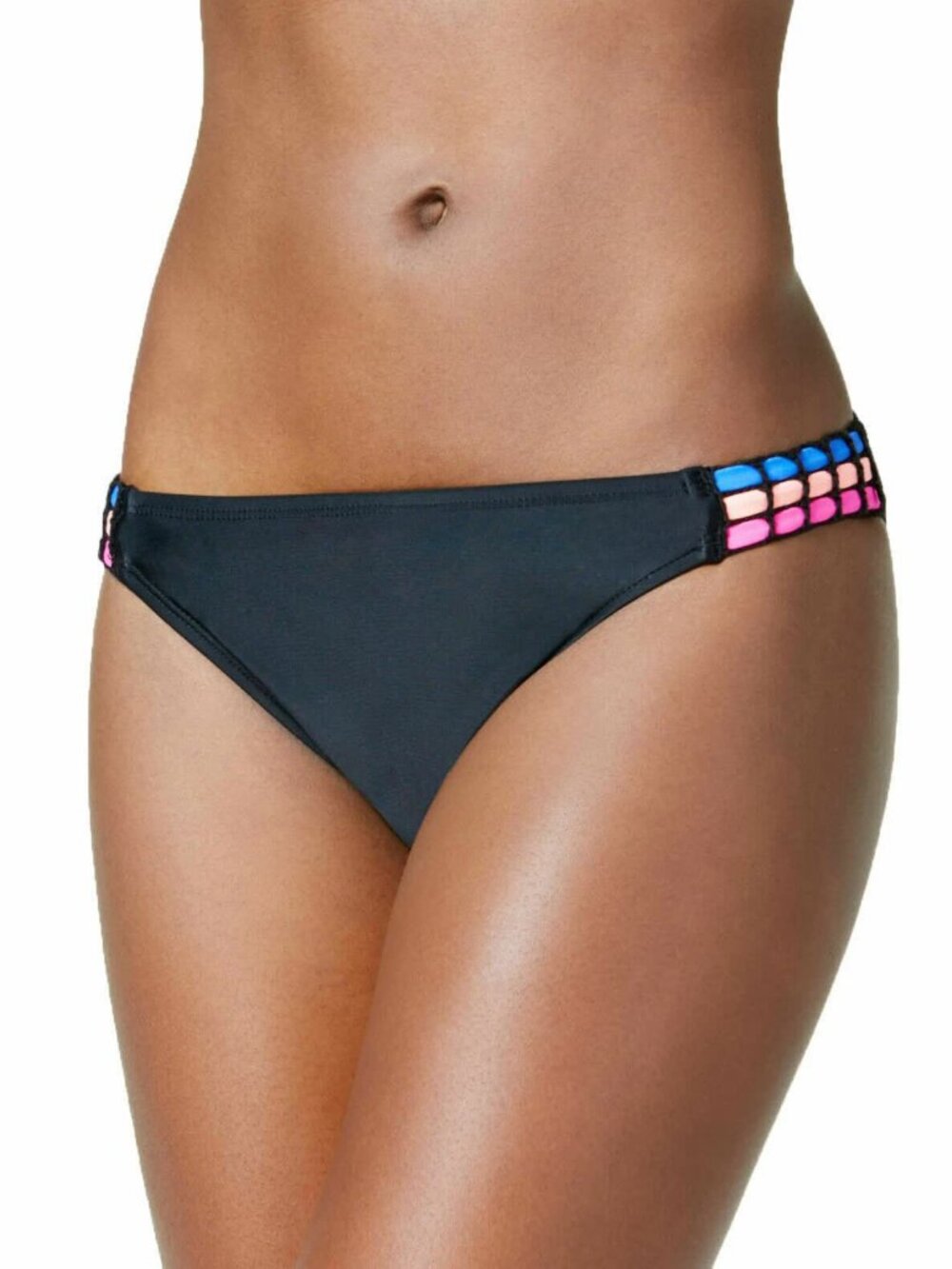 California Waves Crochet-Trim Tabbed Hipster Bottoms Size S